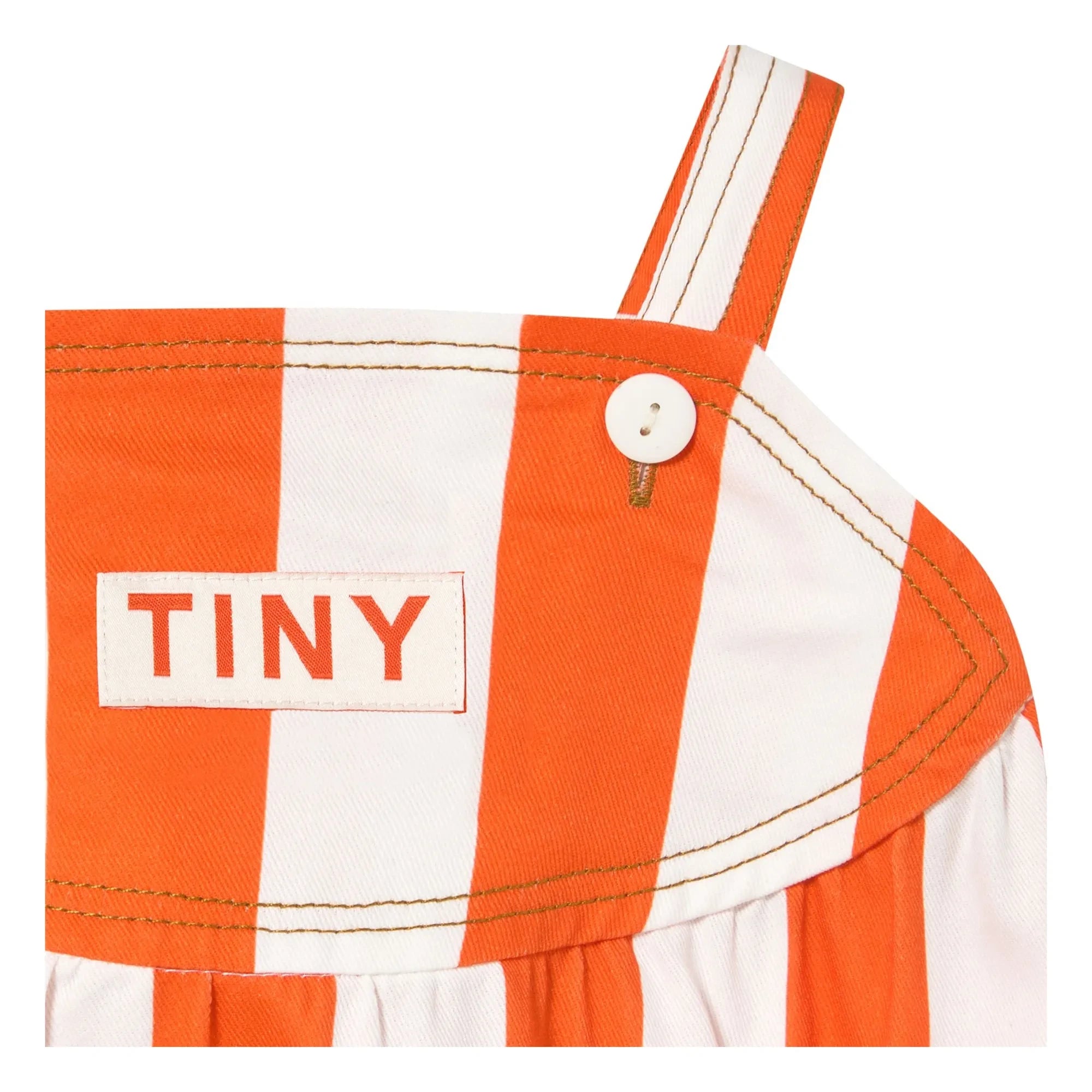 Tinycottons - Striped Twill Jumpsuit | Red