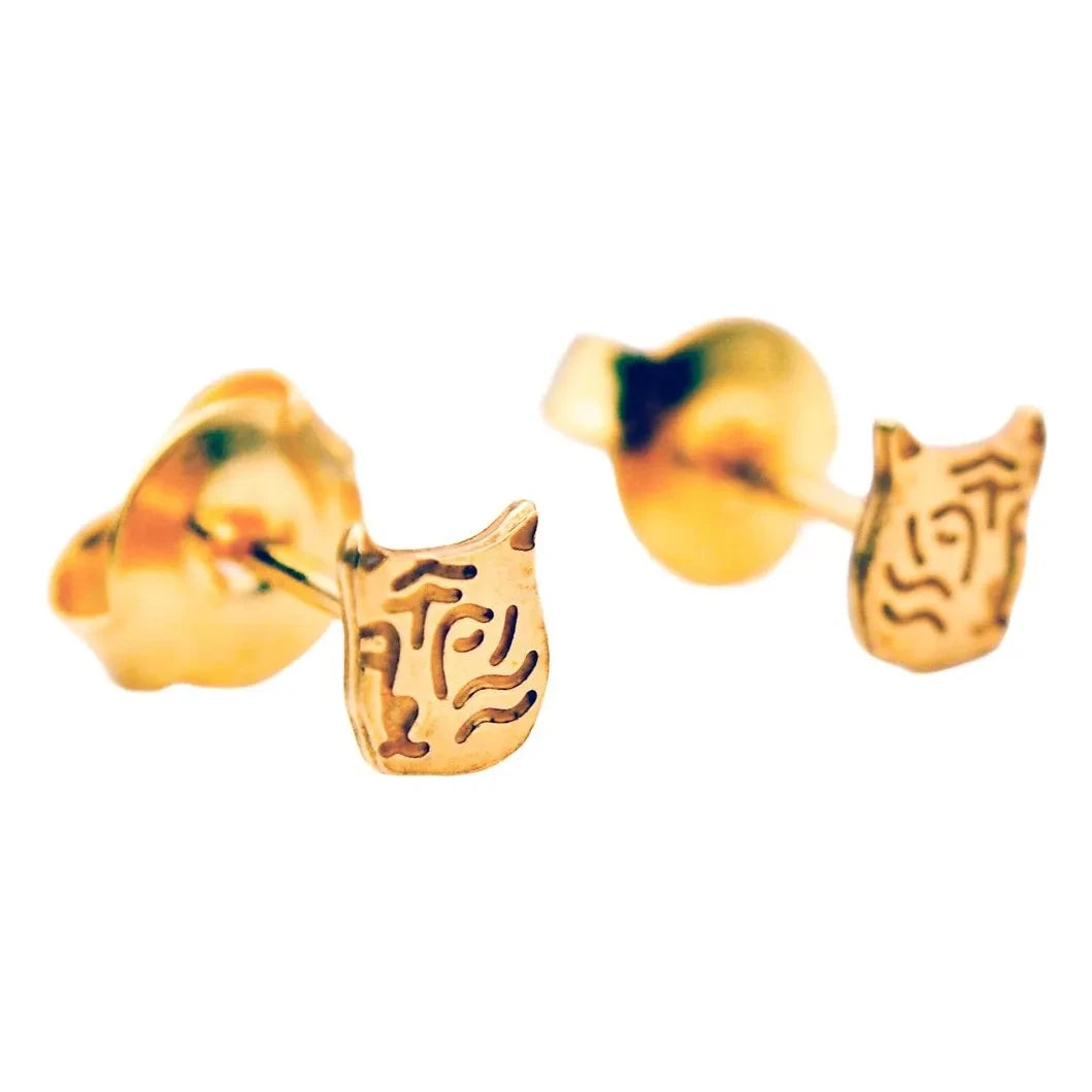 Adorabili - Tiger Earrings | Gold