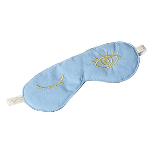 La cerise sur le gâteau - Organic Cotton Sleep Mask for Eyes | Light Blue
