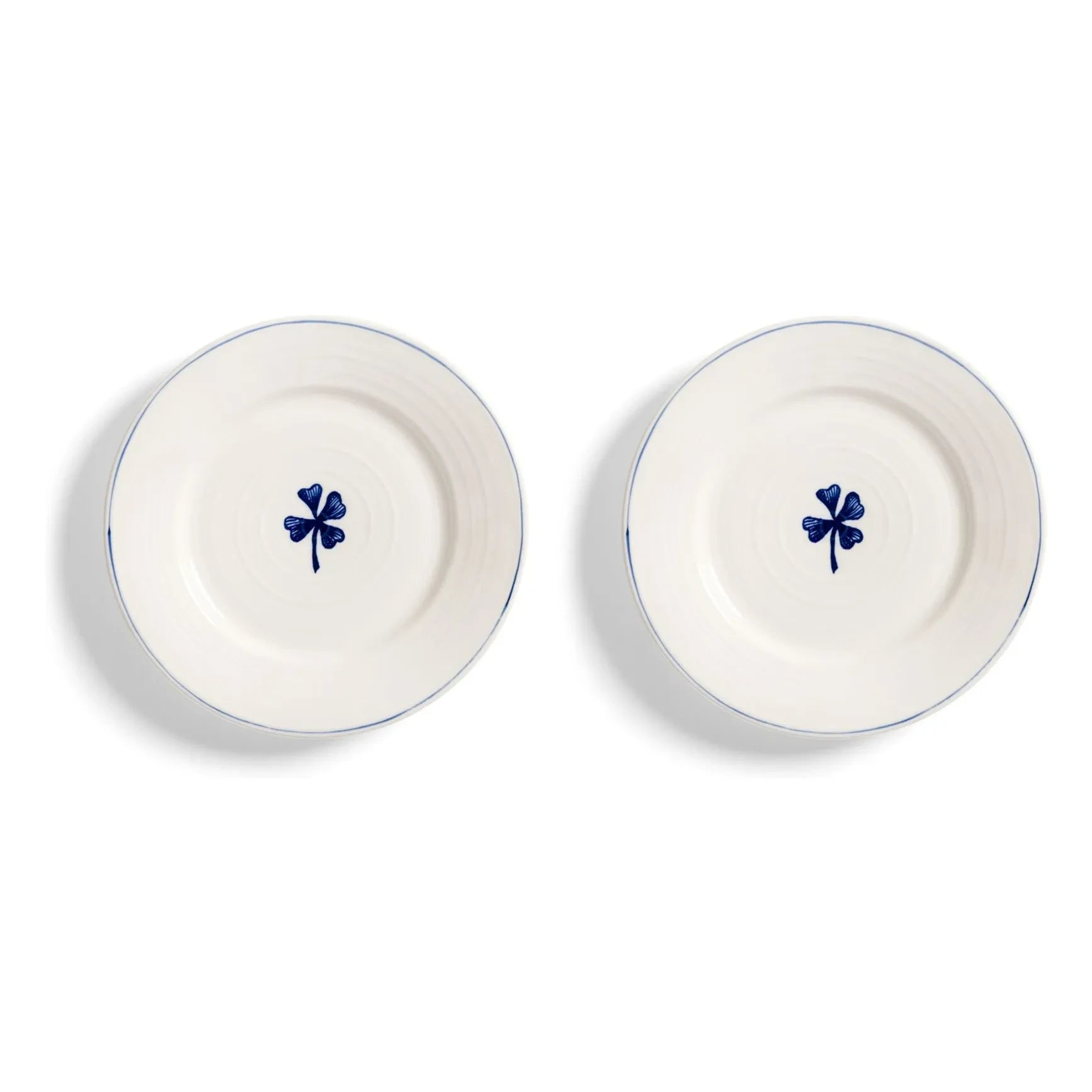 &Klevering - Anouk stoneware plates - 2-piece set | Blue