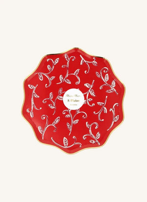 Meri Meri - Block Printed Christmas Plates - Set of 8