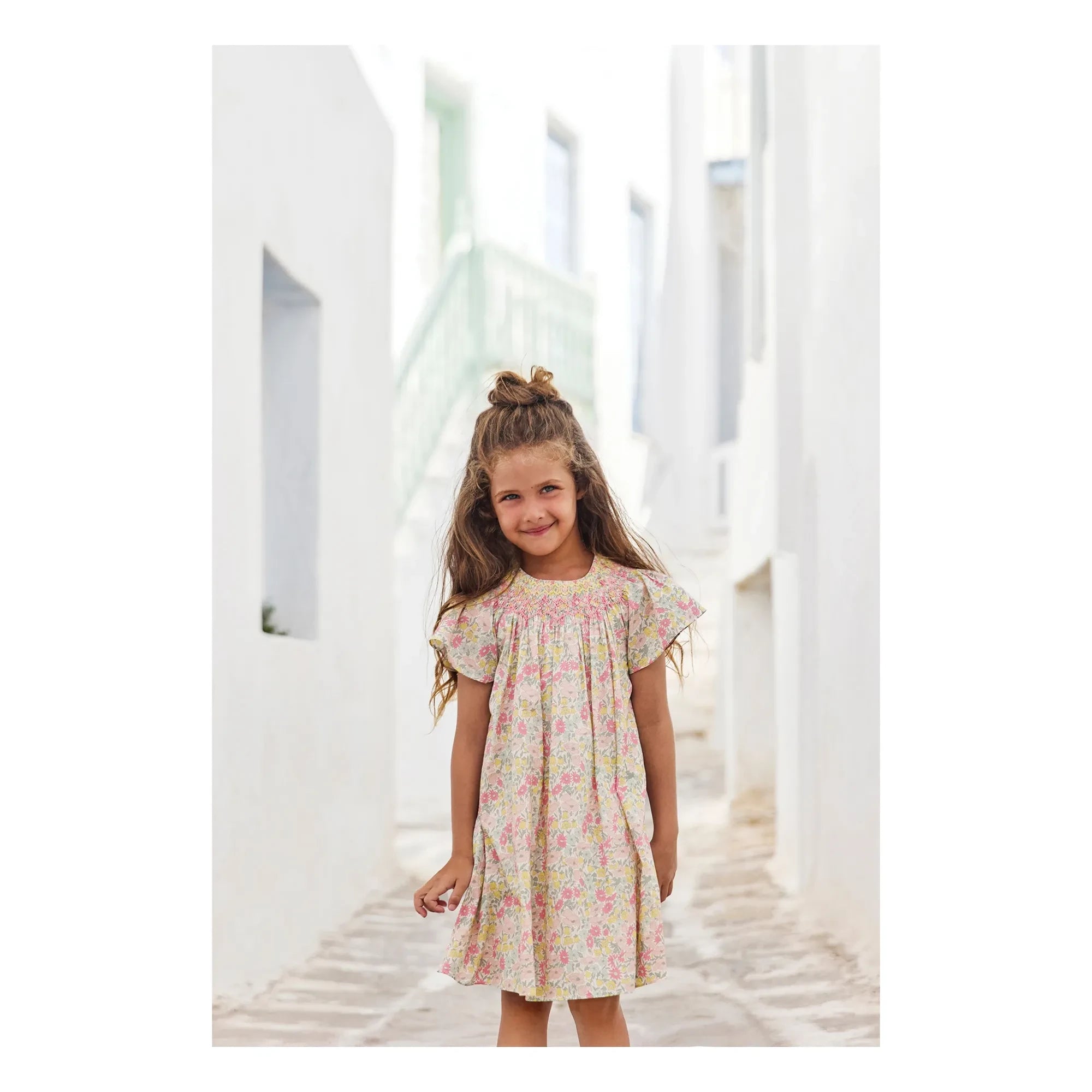Tartine et Chocolat - Liberty Gathered Dress | Yellow