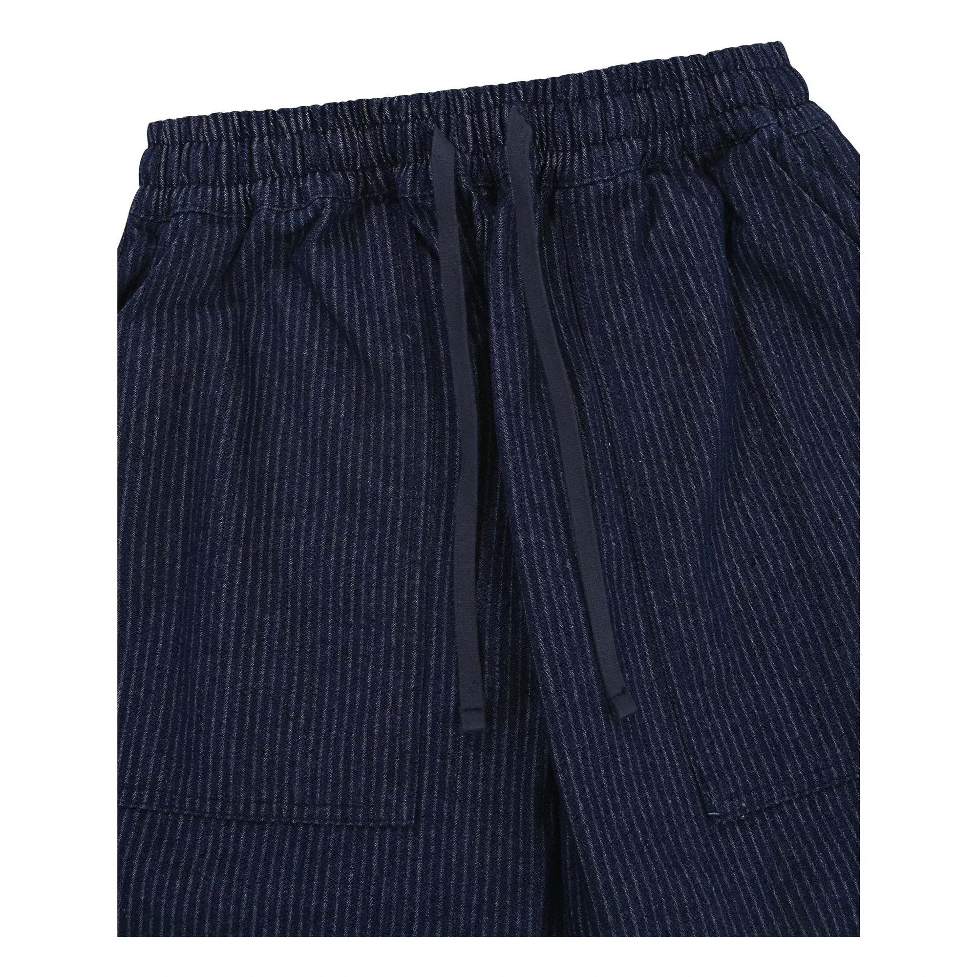 Kappy - Tired Denim Striped Trousers | Indigo