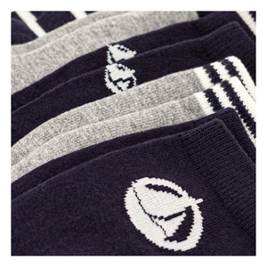 Petit Bateau - 5 Pair Boat Socks | Navy Blue