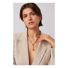 Jenny Bird - Fluffy Heart Necklace | Gold