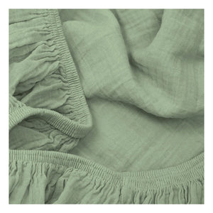 Haomy - Cotton Voile Fitted Sheet | Almond Green