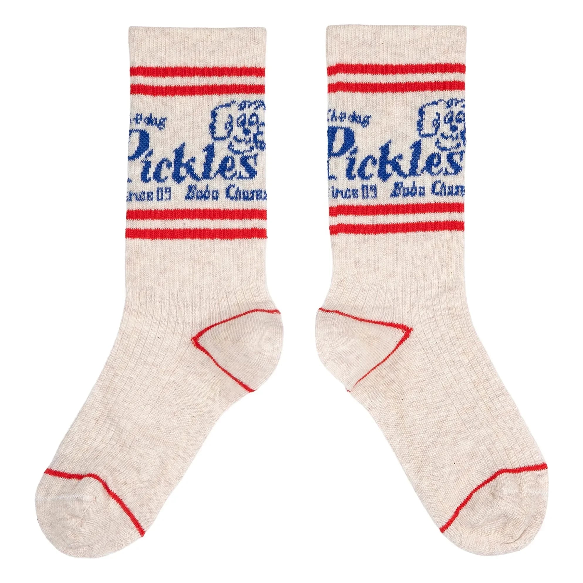 Bobo Choses - The Dog Pickles Organic Cotton Long Socks | Ecru