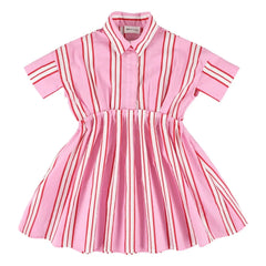 Morley - Striped Xoe Dress | Candy pink