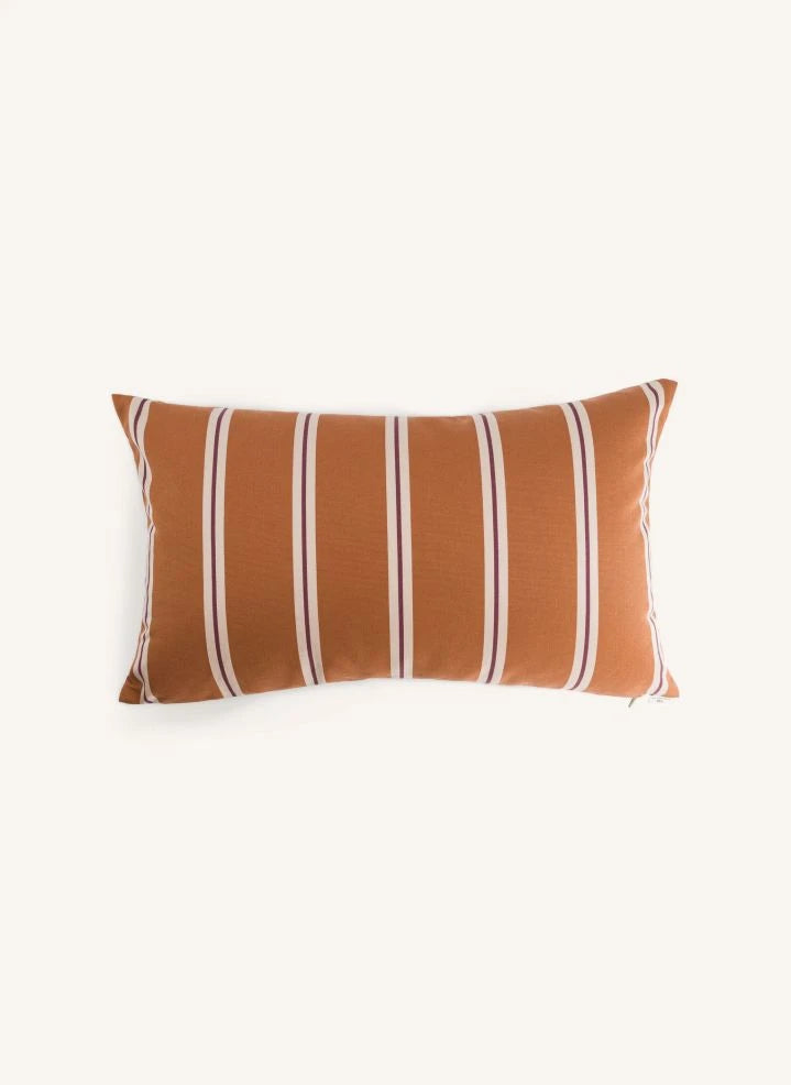 The Socialite Family - Striped Fabric Carino Cushion | Camel