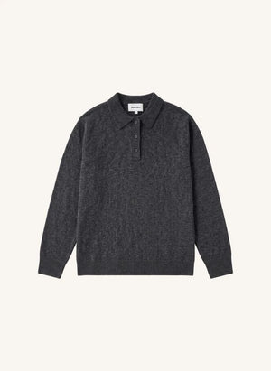 Smallable Man - Chopin Merino Wool Polo Neck Sweater | Charcoal Grey