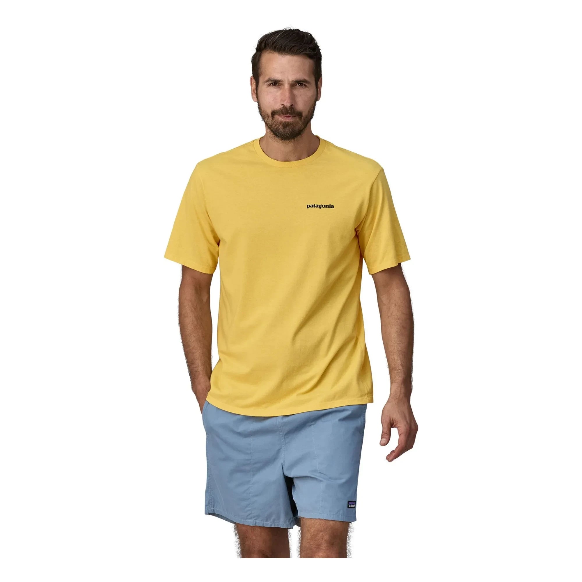 Patagonia - P-6 Logo Responsibili T-Shirt Made from Recycled Fibers | Yellow