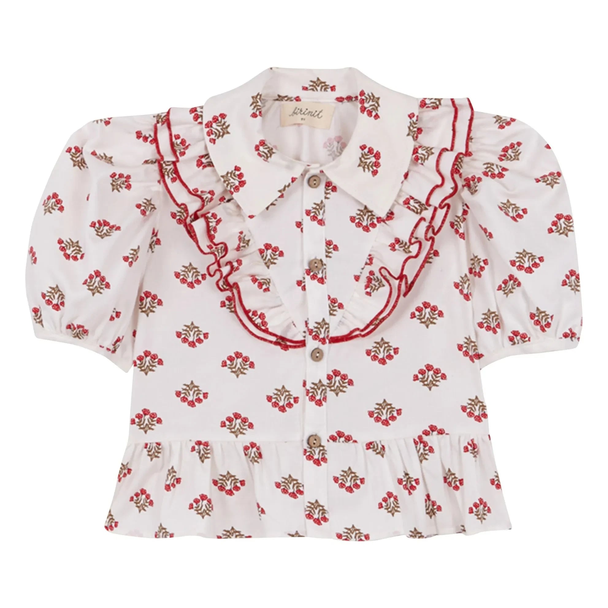 birinit - Monzón Organic Cotton Ruffled Shirt | White