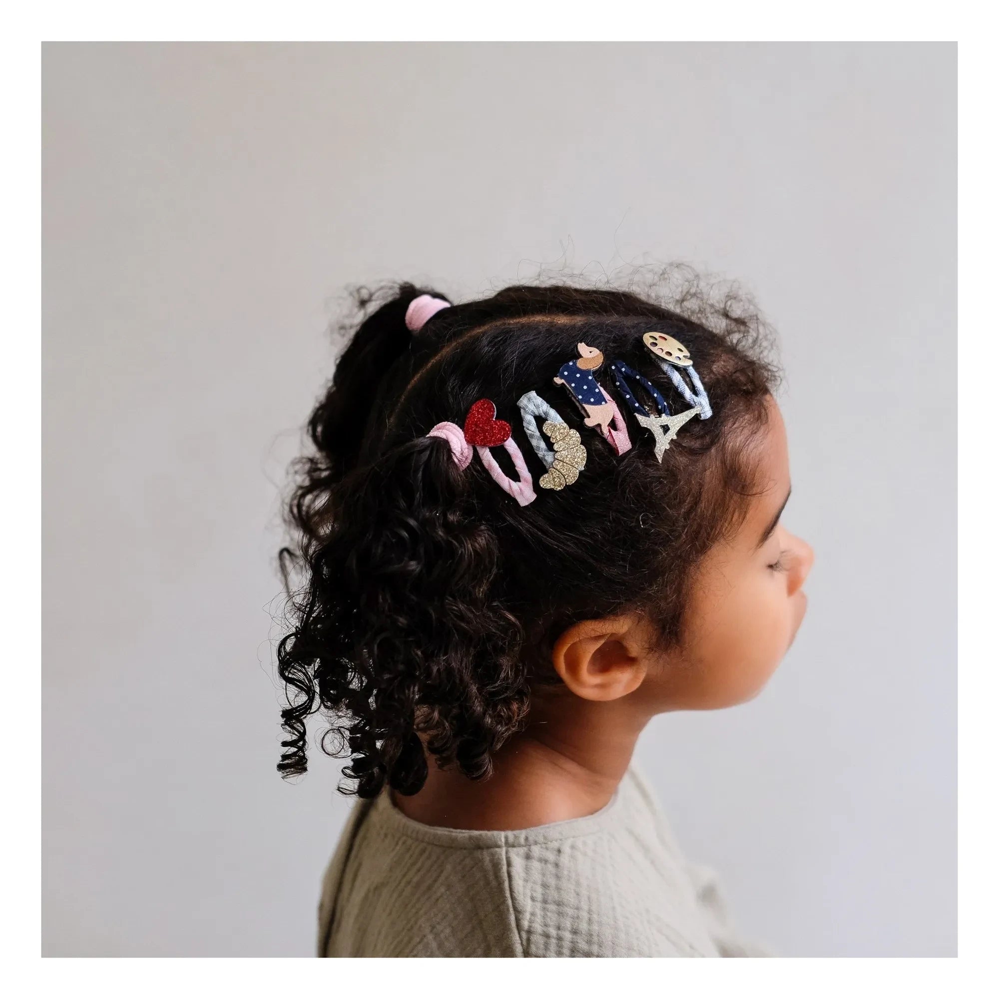 Mimi & Lula - 5-Piece Paris Mini Hair Clip Set | Navy