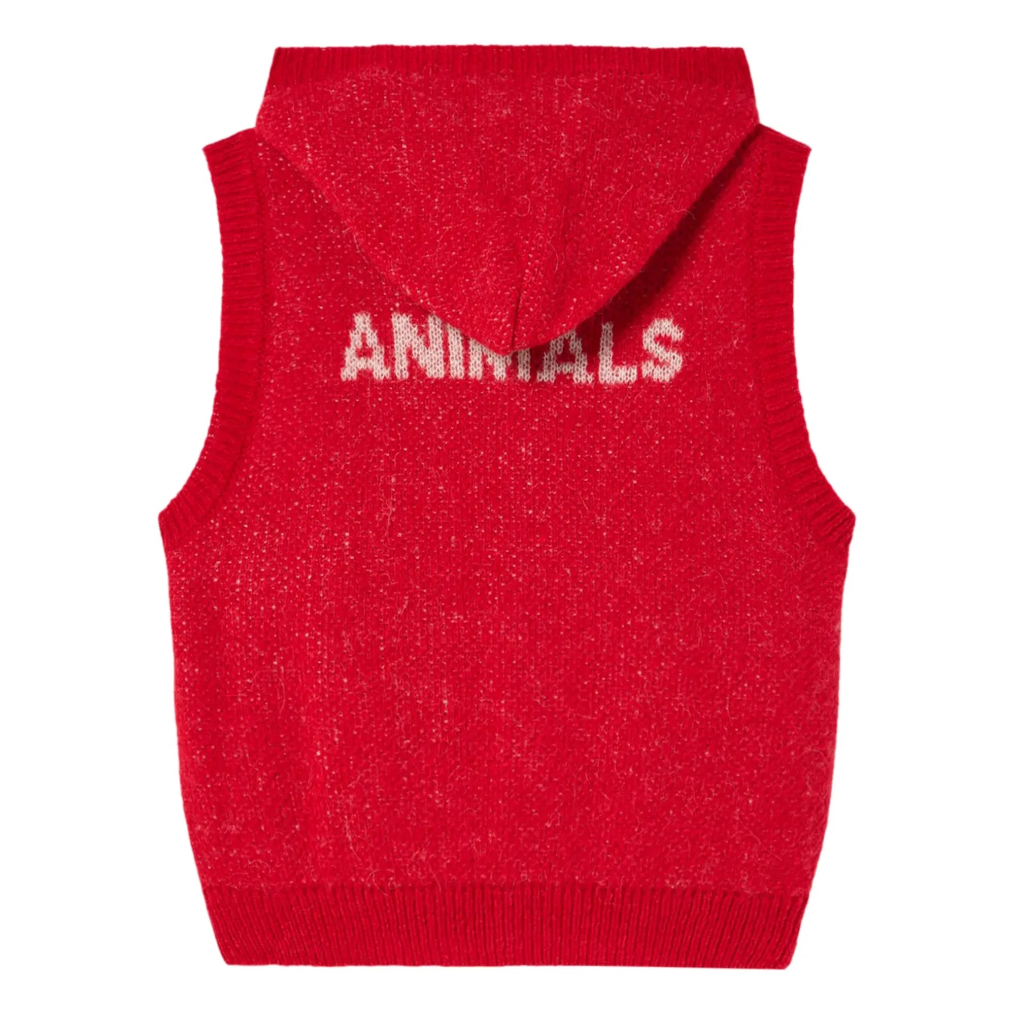 The Animals Observatory - Yak Kapüşonlu Sweatshirt | Kırmızı