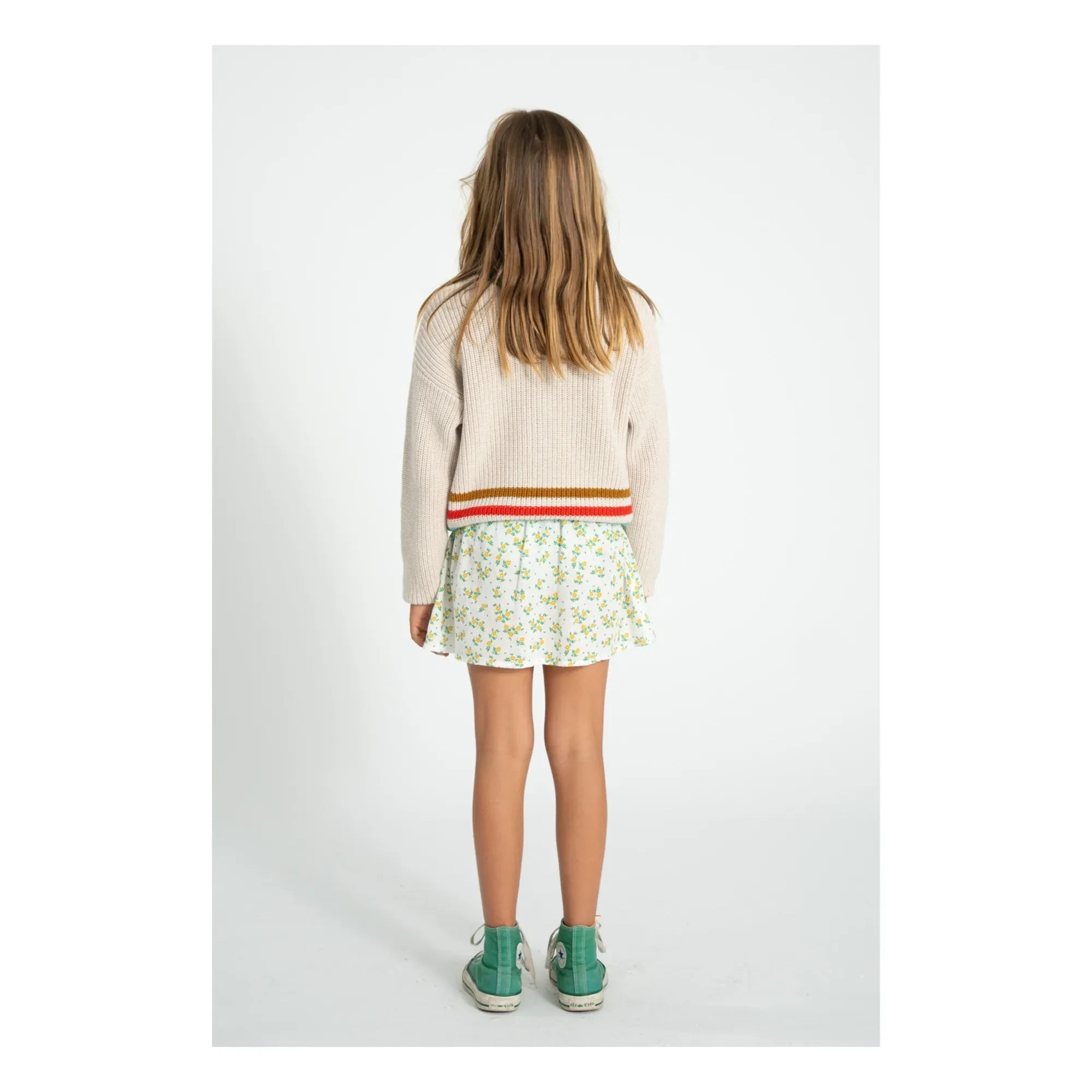 Piupiuchick - Striped Organic Cotton Sweater | Ecru