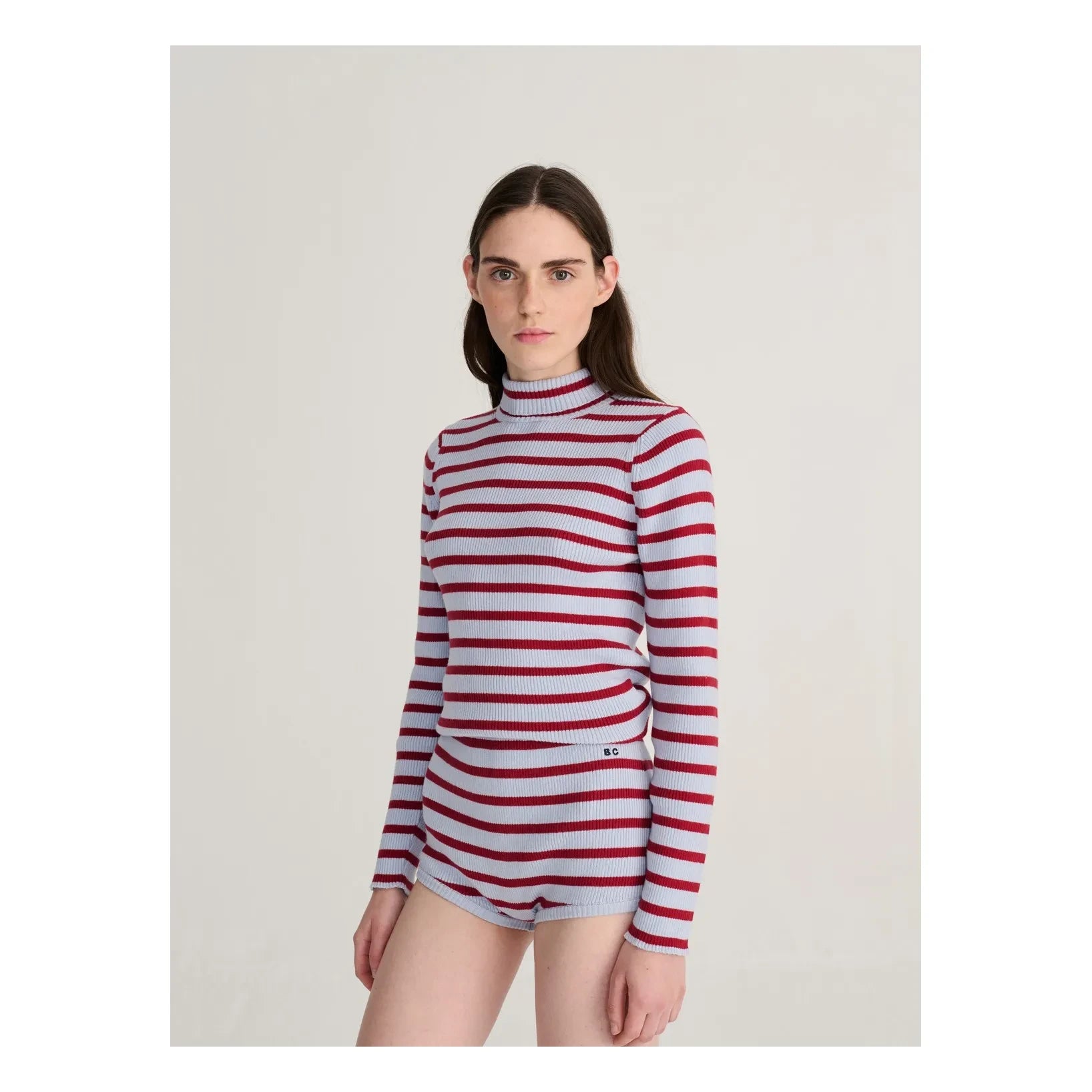 Bobo Choses - Striped Organic Cotton and Merino Wool Sweater | Light Blue