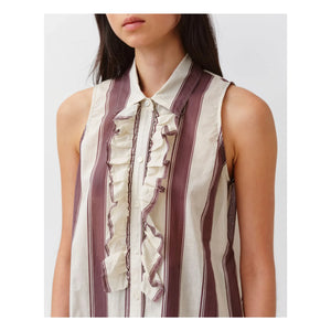 Diega - Cheka Striped Shirt | Ecru