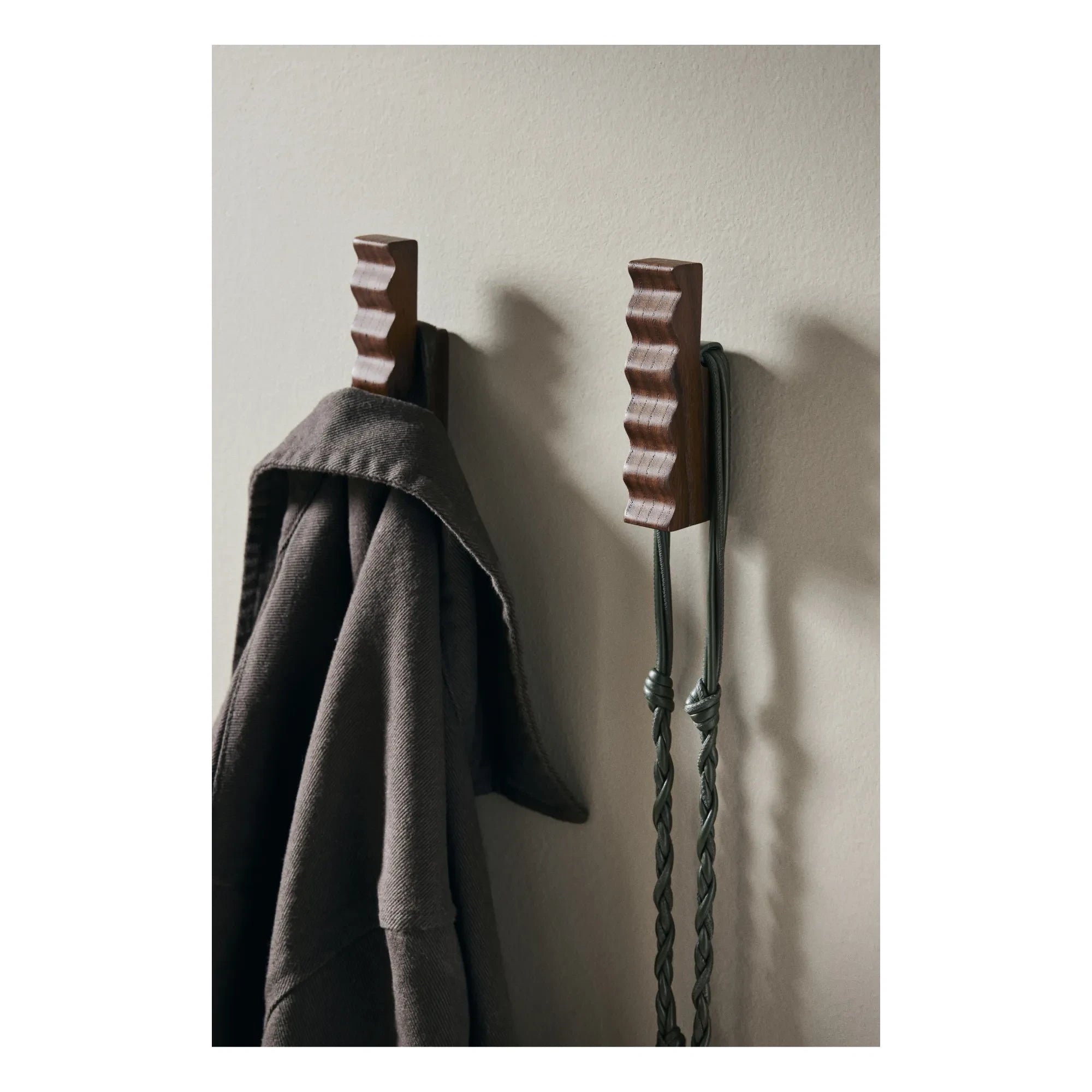 Ferm Living - Unda Hanging Hooks - Set of 2 | Brown