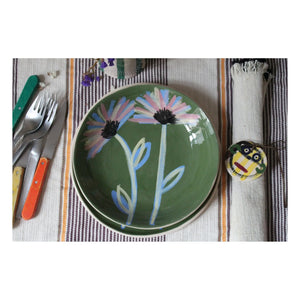 HOMERE - Louloudia Ceramic Shallow Bowl | Green
