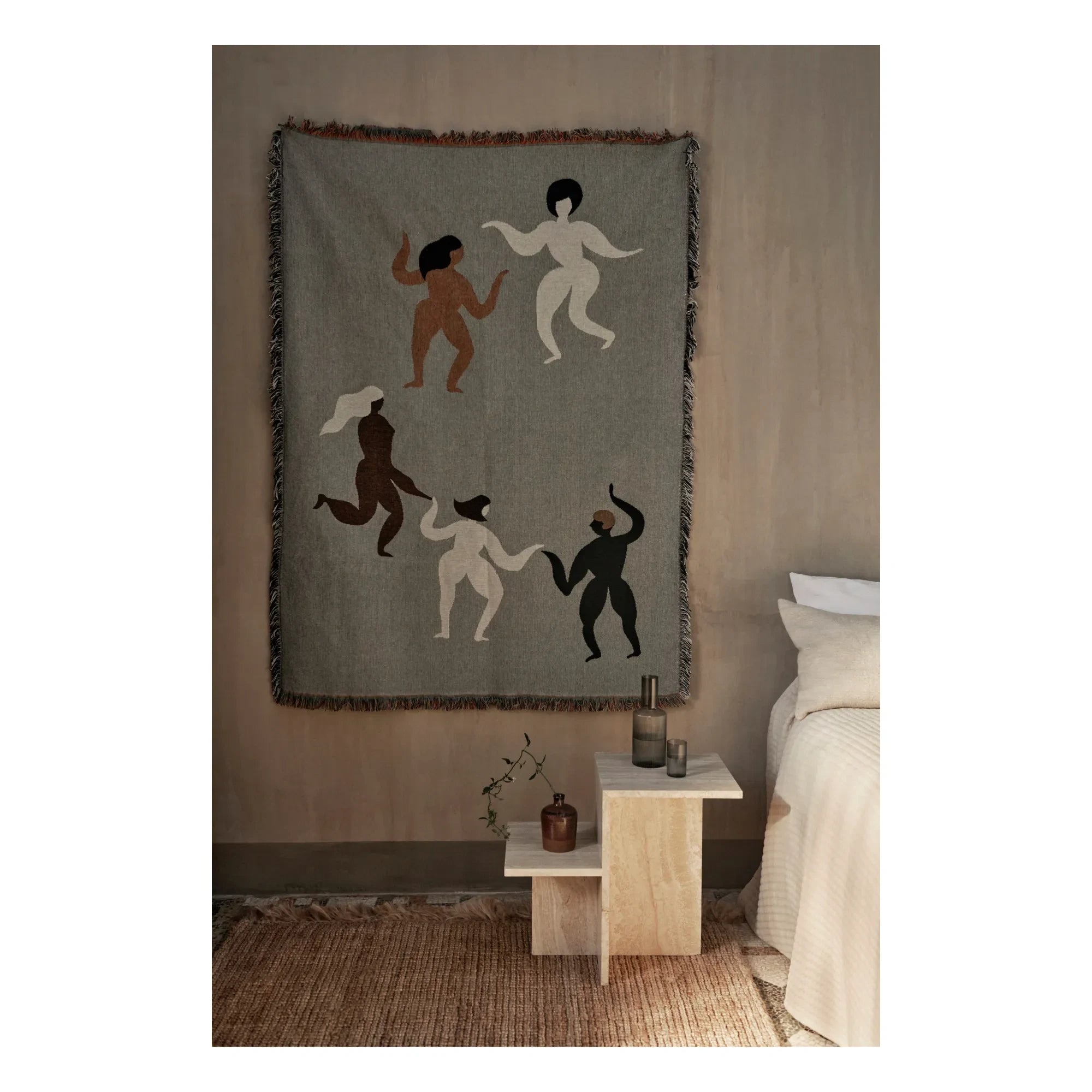 Ferm Living - Distinctive Travertine Side Table | Beige
