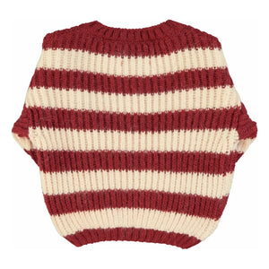 Piupiuchick - Striped Wool Sweater | Burgundy