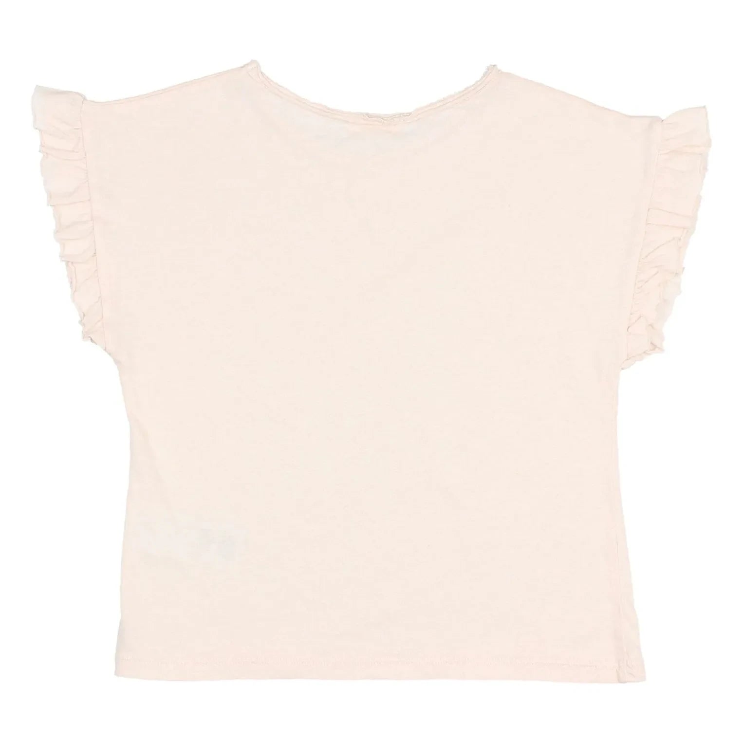 Búho - Linen Ruffled T-Shirt | Light Pink