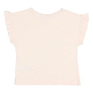 Búho - Linen Ruffled T-Shirt | Light Pink