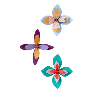Studio Roof - Lavender Flower Wall Decoration - 3-Piece Set