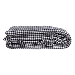 Gabrielle Paris - Printed Linen Duvet Cover | Black