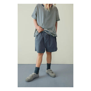 Gray Label - Organic Cotton Buttoned Shorts | Peacock Blue