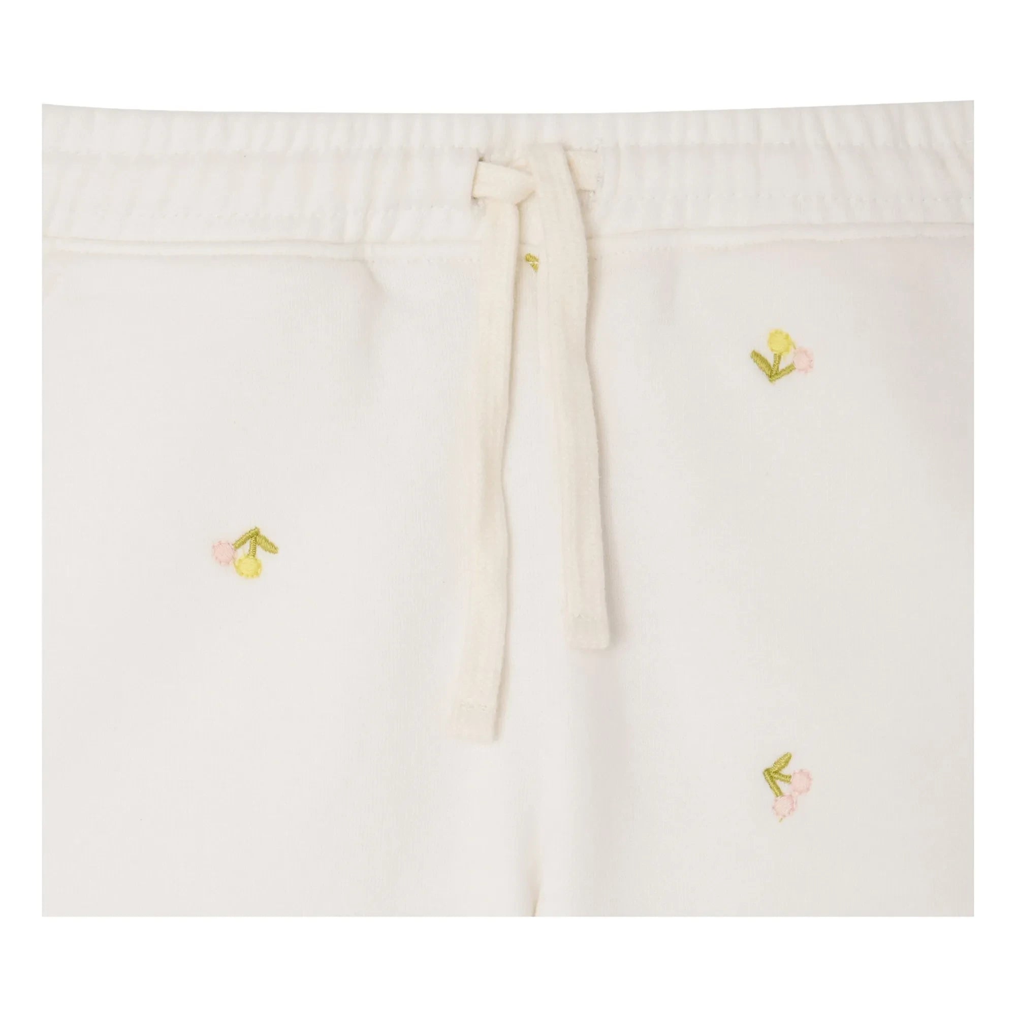 Bonpoint - Caroline Cherries Organic Cotton Fleece Shorts | Ecru