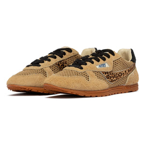 Autry - Windspin Low Leopard Suede Sneakers | Camel