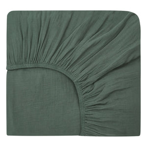 Haomy - Cotton Voile Drawstring Bed Sheet | Bluish Gray