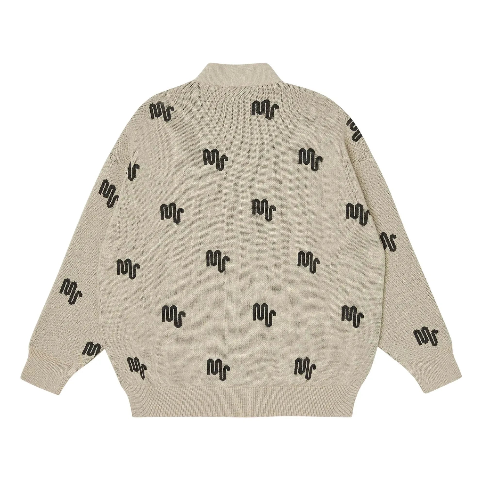 Main Story - Monogrammed Organic Cotton Cardigan | Off-White