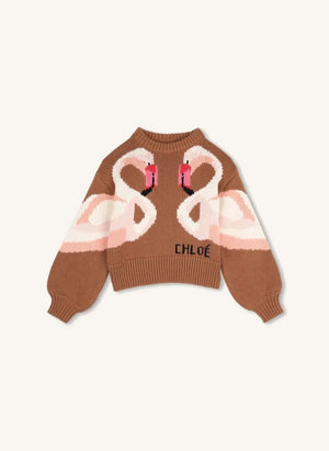 Chloé - Flamants Roses Organic Cotton Sweater | Caramel