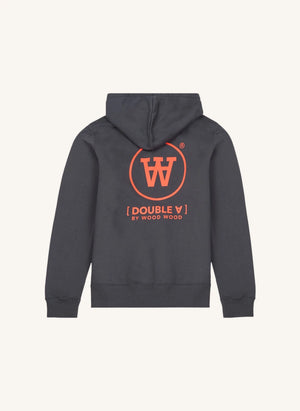 Wood Wood - Ian Organic Cotton Logo Hoodie - Adult Collection | Dark Grey