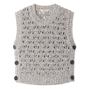 Sessùn - Maranhao Sleeveless Sweater | Gray Blue