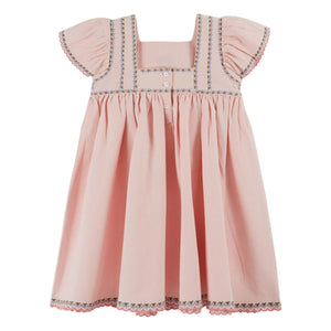 Emile et Ida - Embroidered Dress | Light Pink