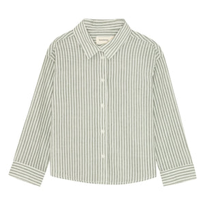 brunobruno nation - Nohrla Striped Organic Cotton Shirt | Green
