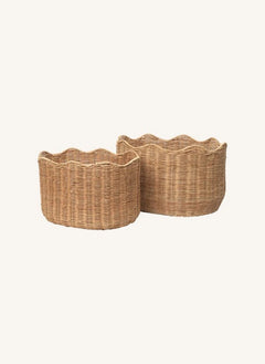 Broste Copenhagen - Lola Rattan Sepetler - 2'li Set