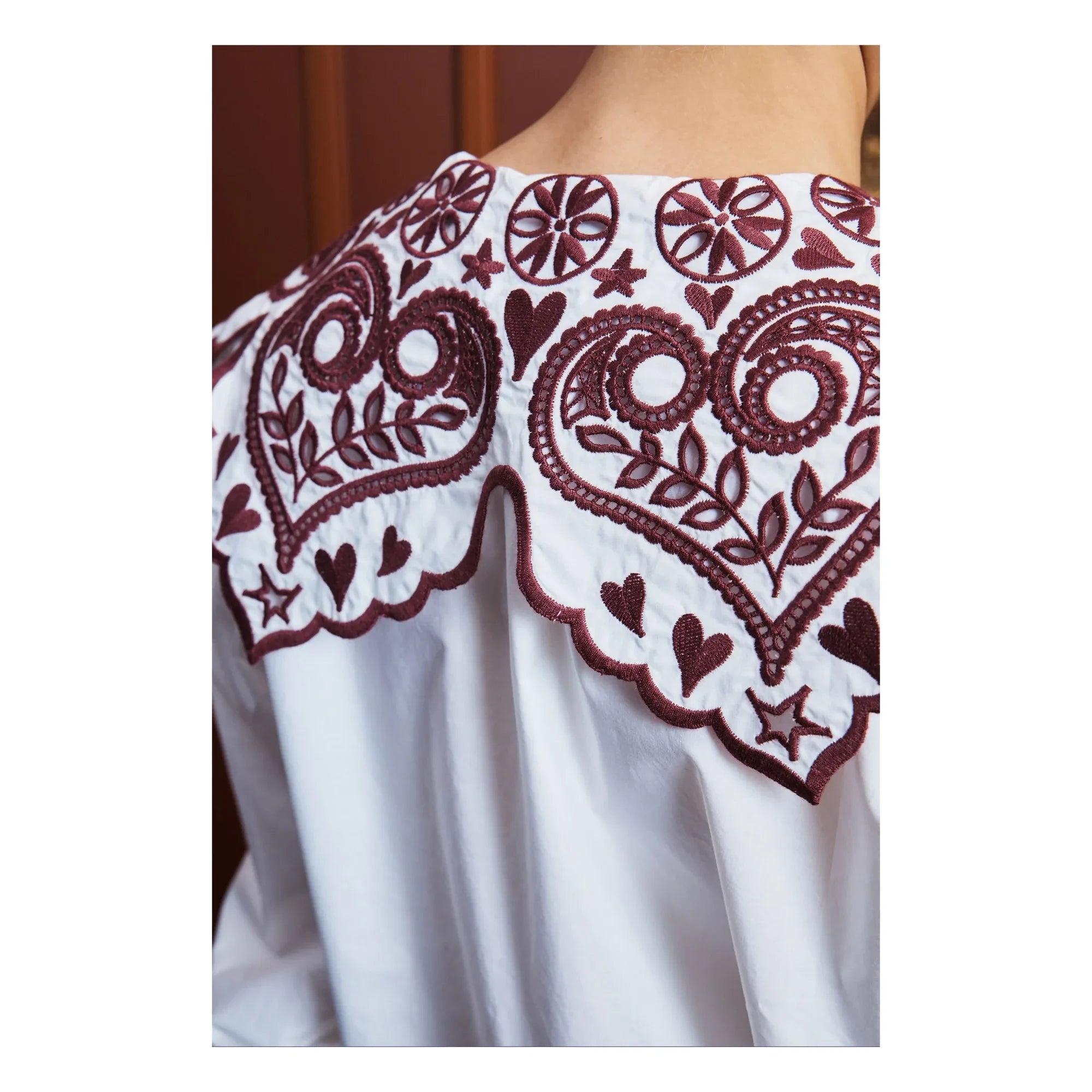 Alémais - Cotton Poplin Embroidered Blouse | Cream