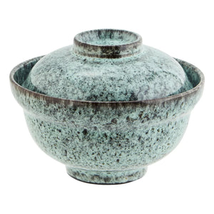 Madam Stoltz - Covered Bowl | Bluish Gray