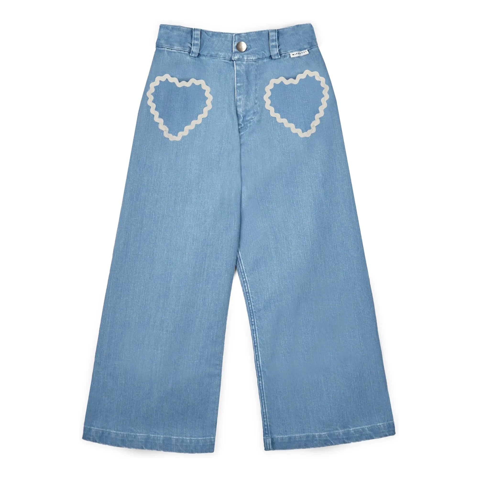 Mipounet - Jean Louise Pockets with Hearts | Light Blue