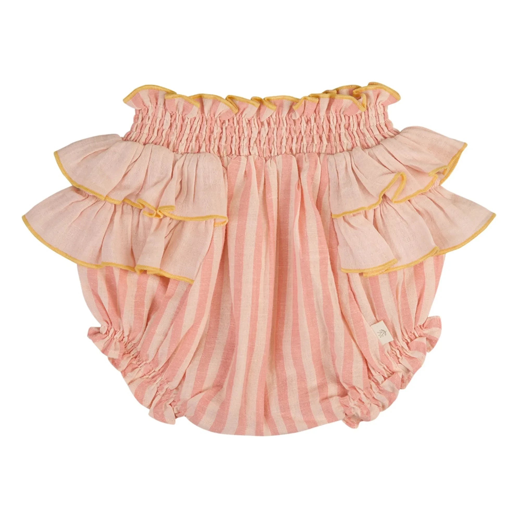 Lilinoa - Ruffled Flower High School Striped | Blush