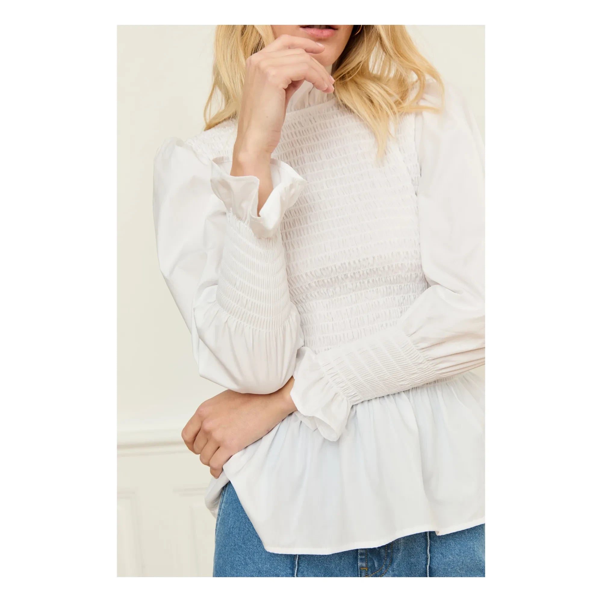 Maria de la Orden - Aleria Blouse | White