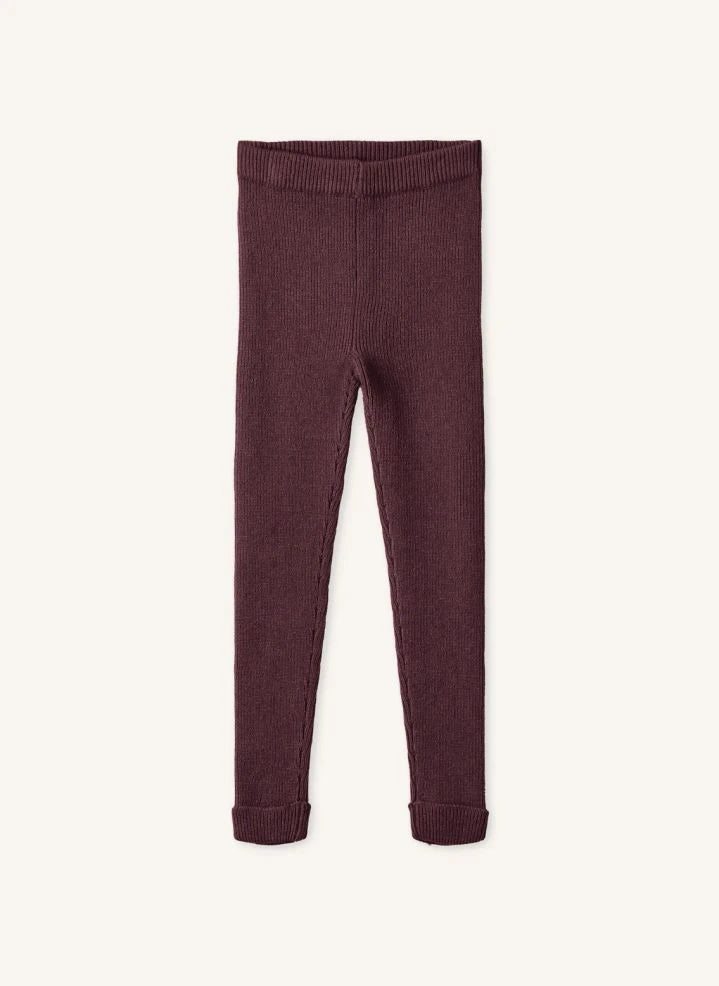 Fliink - Benna Ribbed Tights | Burgundy