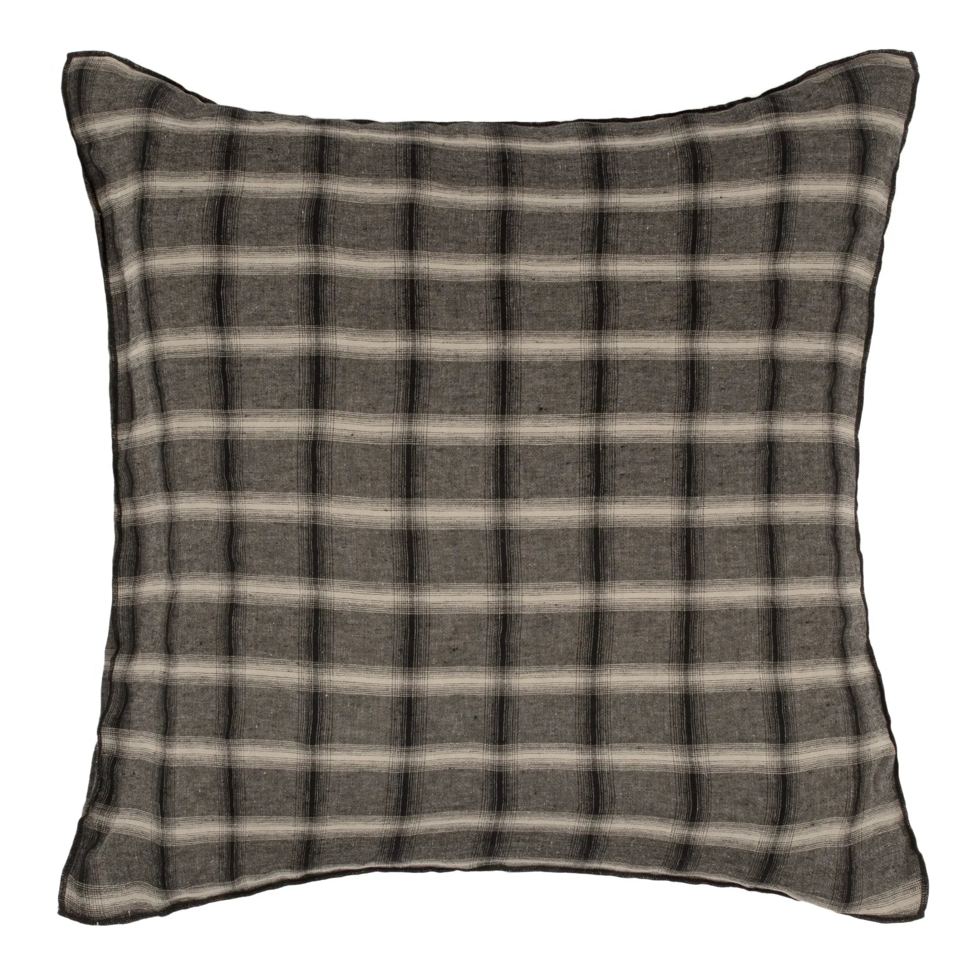 Le Monde Sauvage - Highlands Washed Linen Pillowcase | Dark Gray