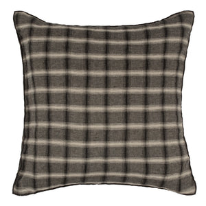 Le Monde Sauvage - Highlands Washed Linen Pillowcase | Dark Gray