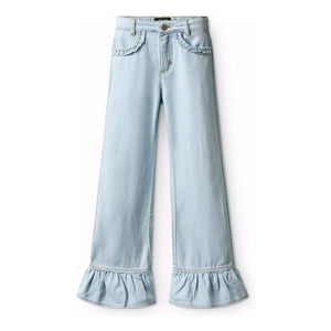 Molo - Amara Ruffle Jeans | Light Blue