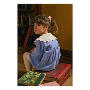 Louise Misha - Hyacinte Organic Cotton Dress | Denim Blue